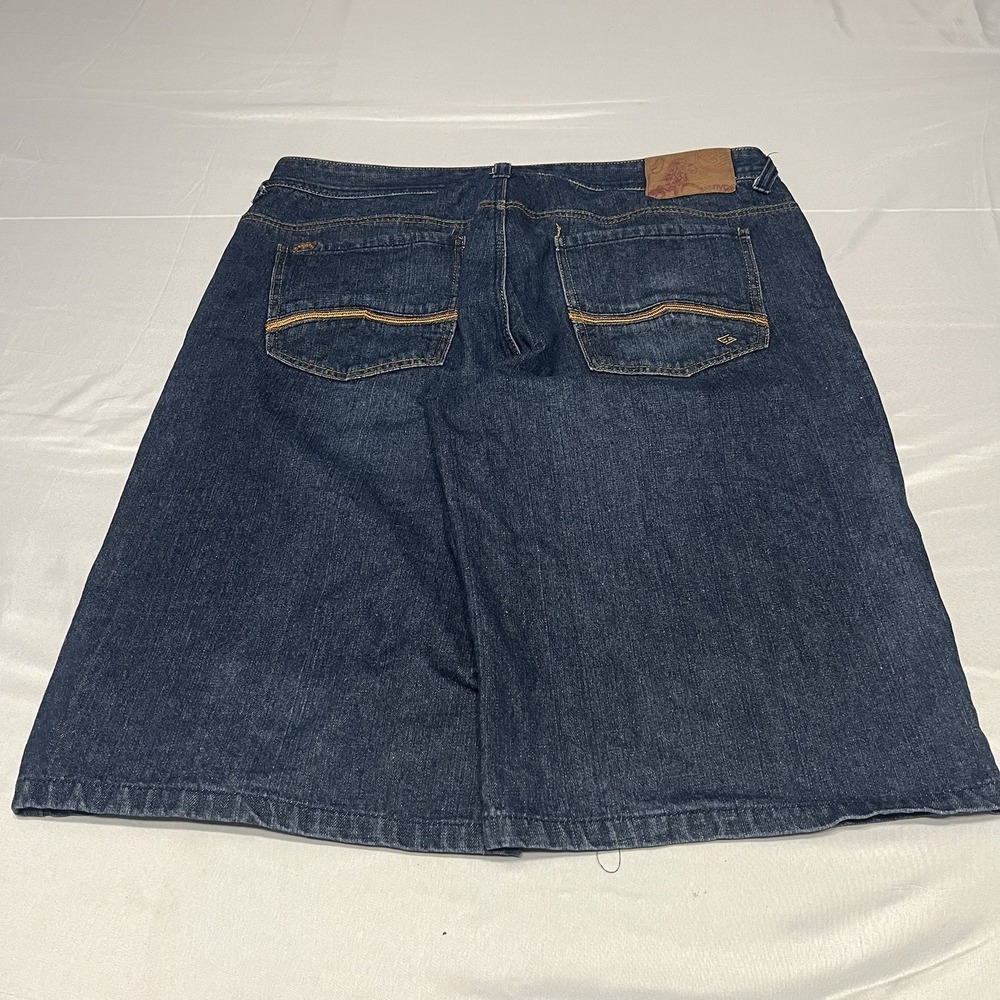 Y2K Enyce Jean Shorts Mens Fits 38 Blue Denim Dark Wash Baggy Streetwear  Jorts